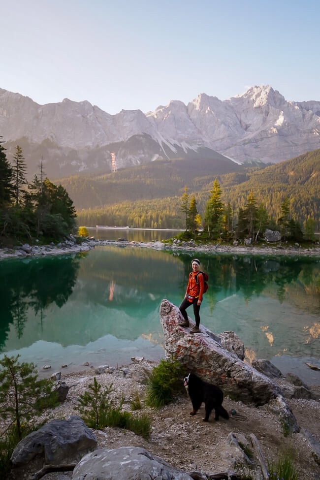 Lake Eibsee Rock Viewpoint, Bavaria, Germany