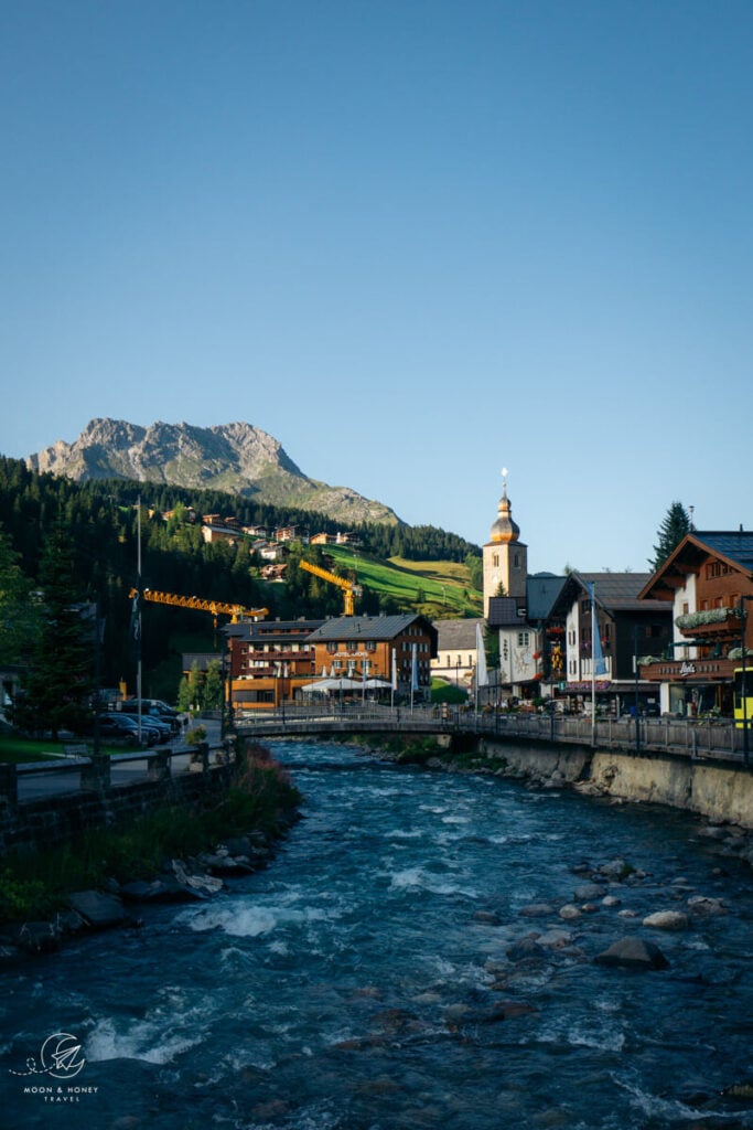 Lech am Arlberg town center, Vorarlberg, Austria