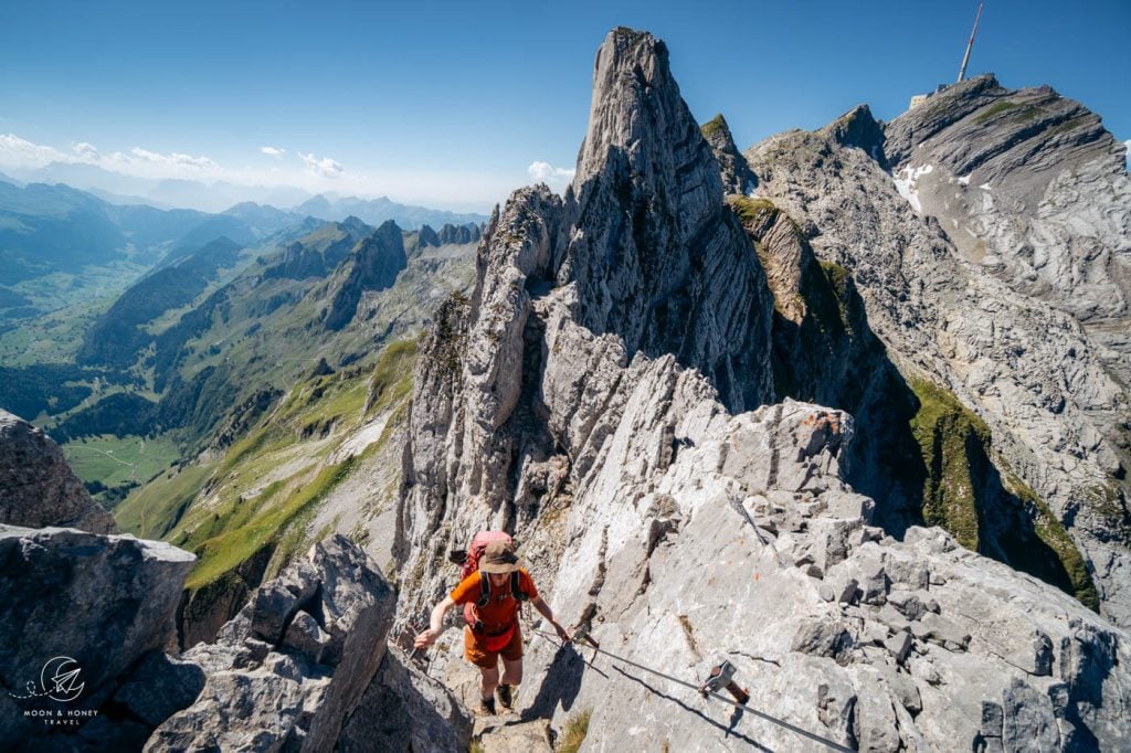 Lisengrat Ridge, Alpstein Hut to hut Hike, Switzerland