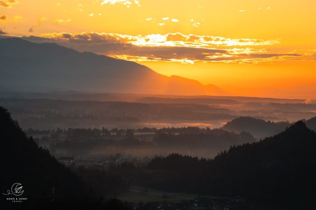 Mala Osojnica viewpoint sunrise, Bled, Slovenia