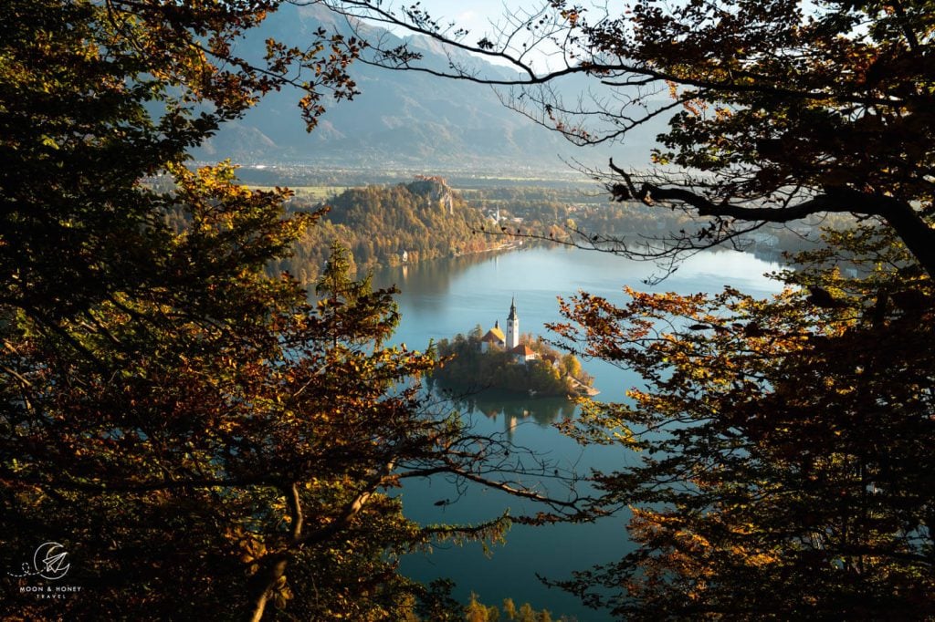 Lake Bled view from Mala Osojnica trail, Slovenia