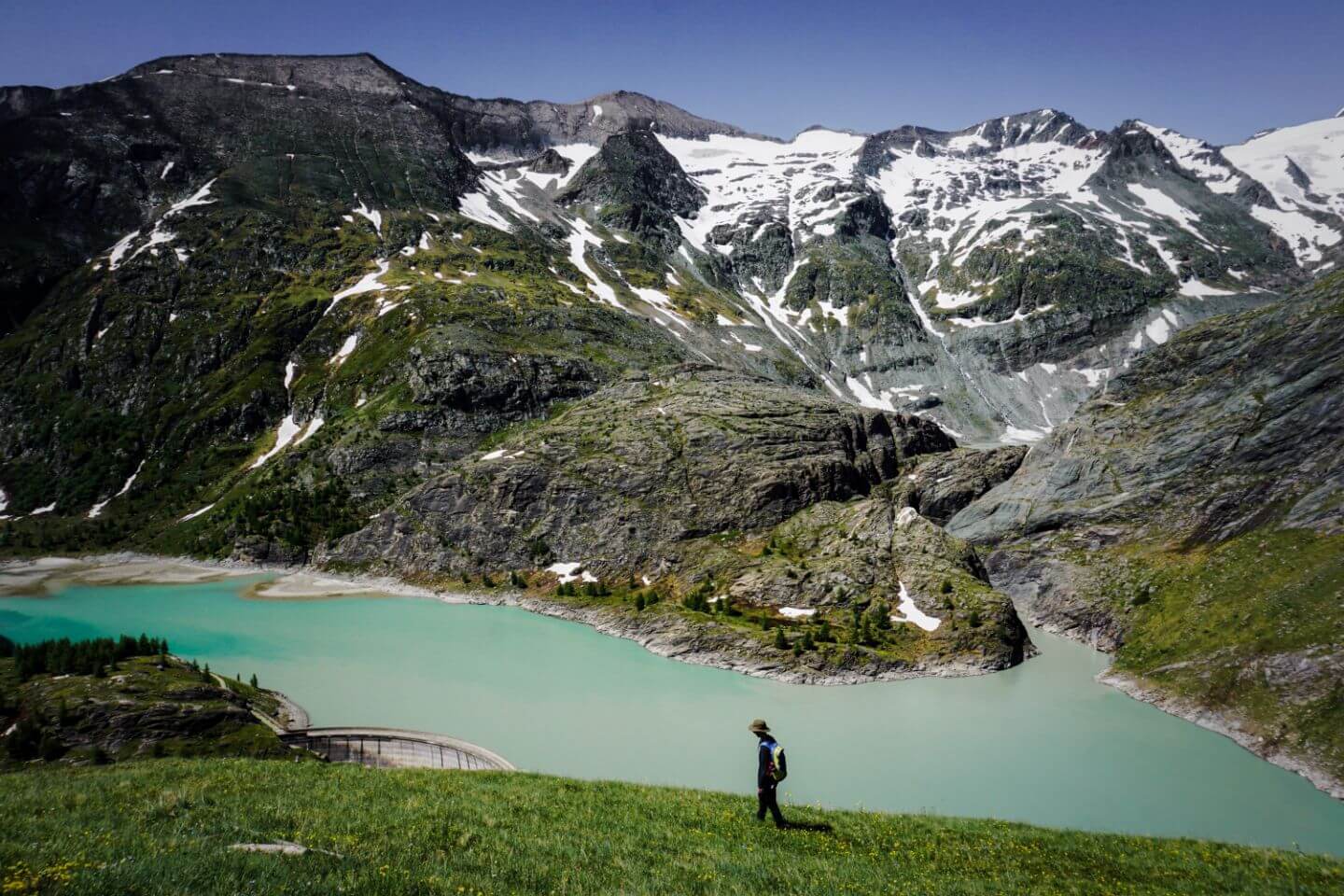 Margaritzenstausee, Hohe Tauern National Park, Grossglockner High Alpine Road, Austria