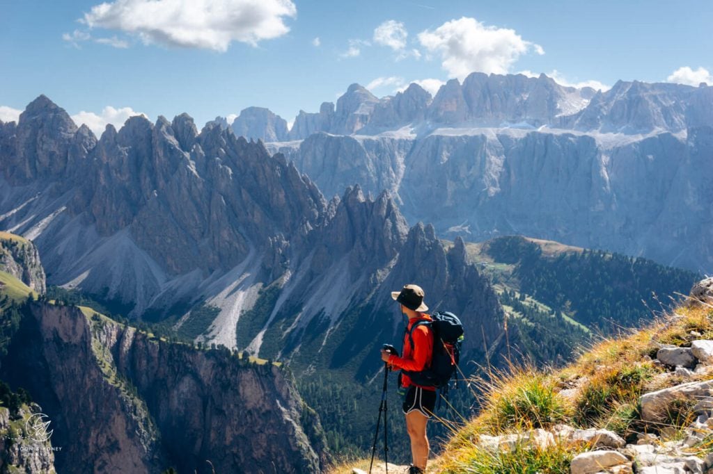 Mont de Stevia hike, Cir Peaks and Sella Group, Dolomites