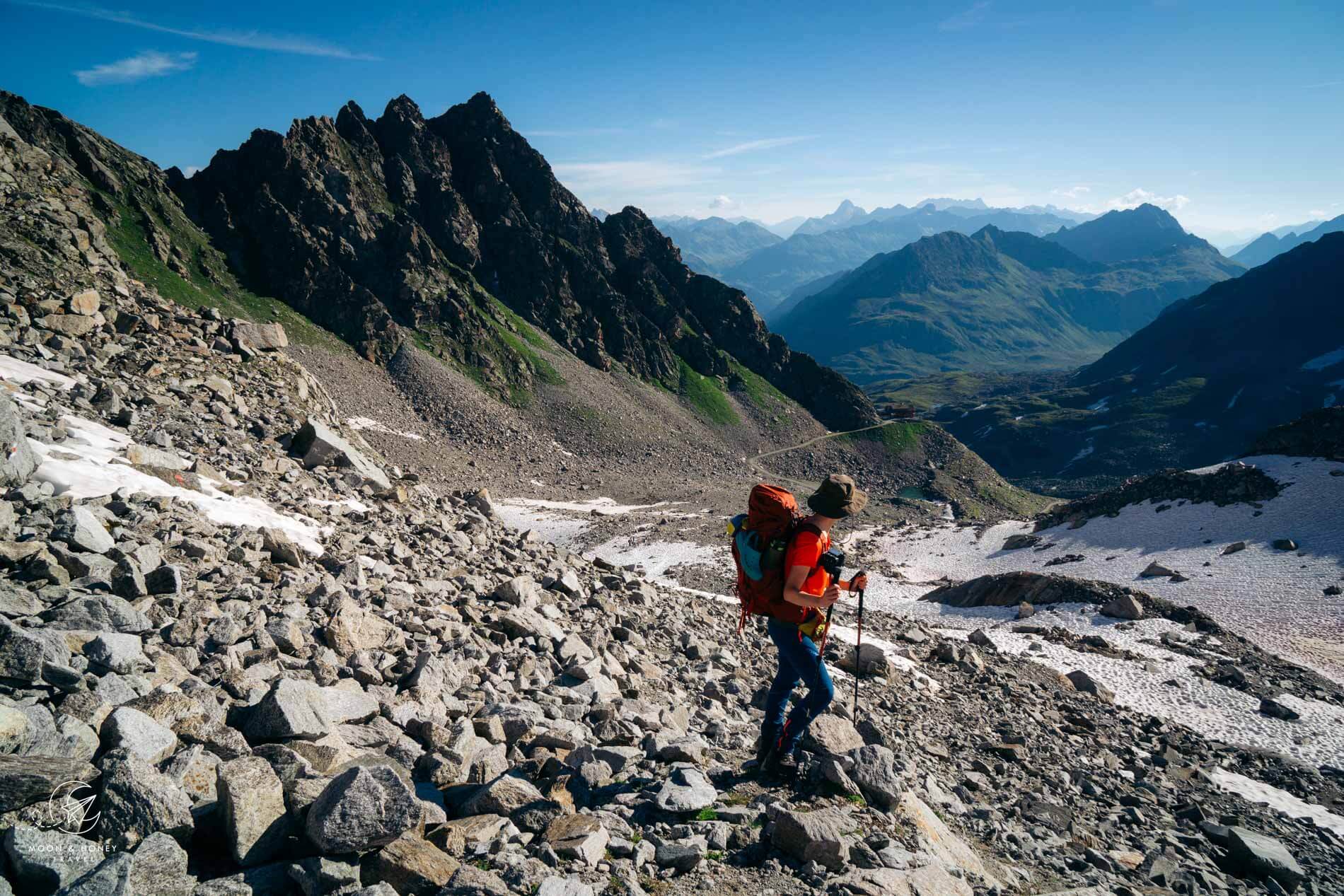 Saarbrücker Hütte zur Tübinger Hütte Wanderweg, Montafoner Hüttenrunde, Österreich