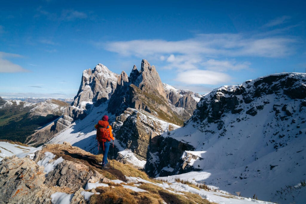 Seceda hike without a cableway, Dolomites