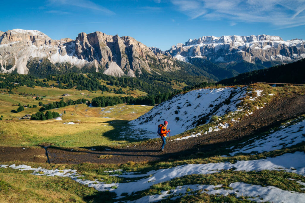 Baita Troier to Monte Pic hiking trail, Val Gardena, Dolomites