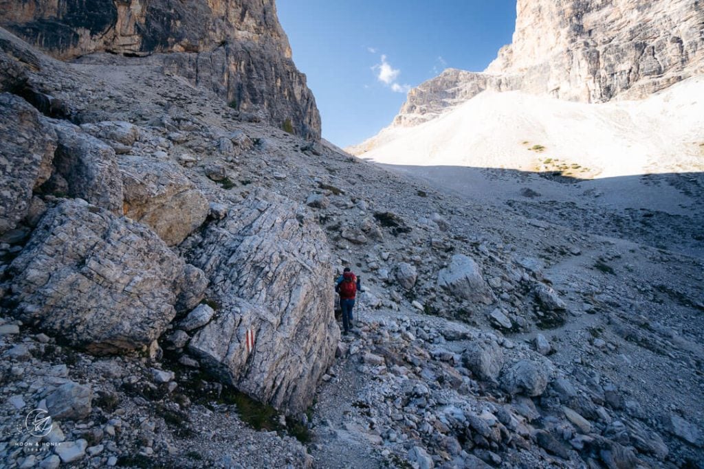 Passo Grande dei Rondoi hike, Sesto Dolomites, Italy