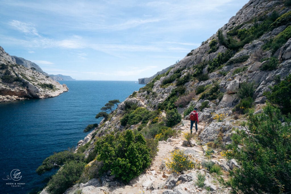 Calanque de Morgiou to Col du Renard hiking trail, Calanques National Park, Marseille, France