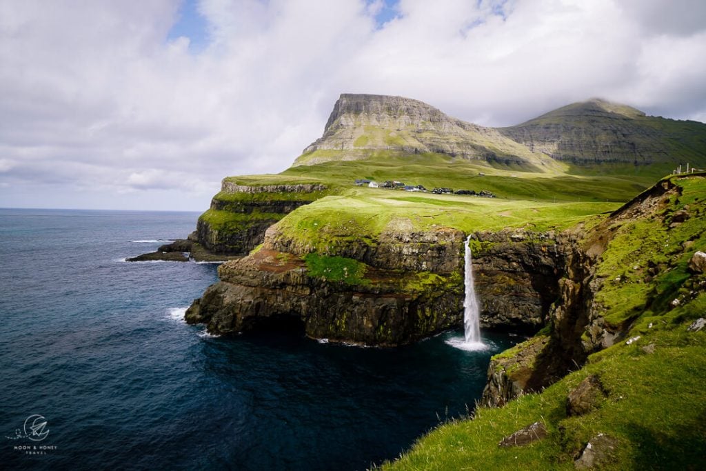 Múlafossur Waterfall in Gásadalur, Vágar Island