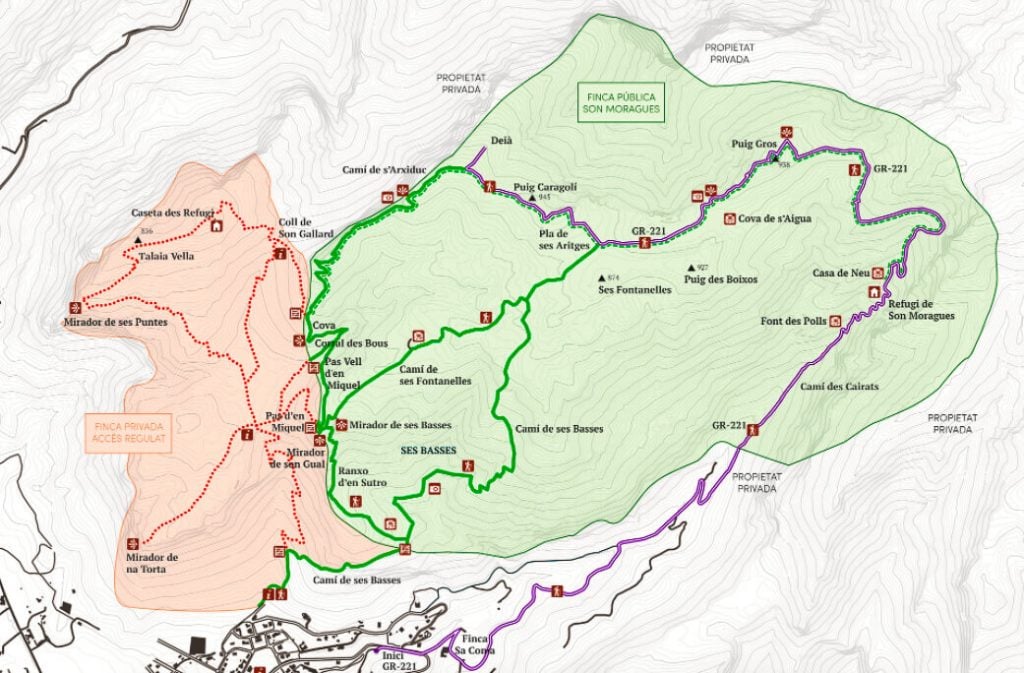 Muntanya del Voltor Hiking Map, Mallorca