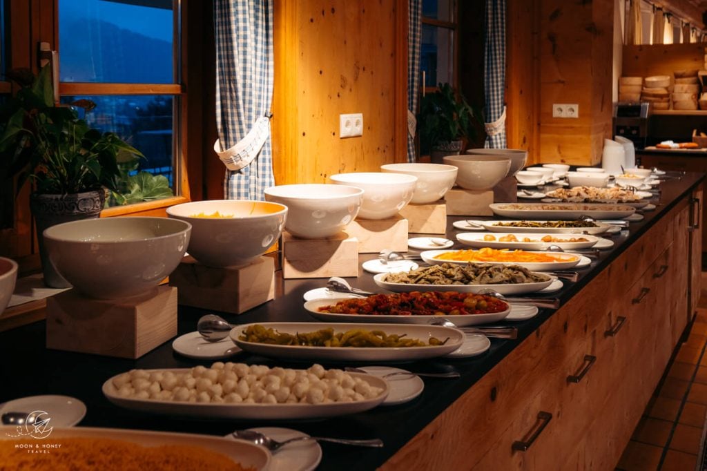 Salad Buffet at Naturhotel Leitlhof, Dolomites