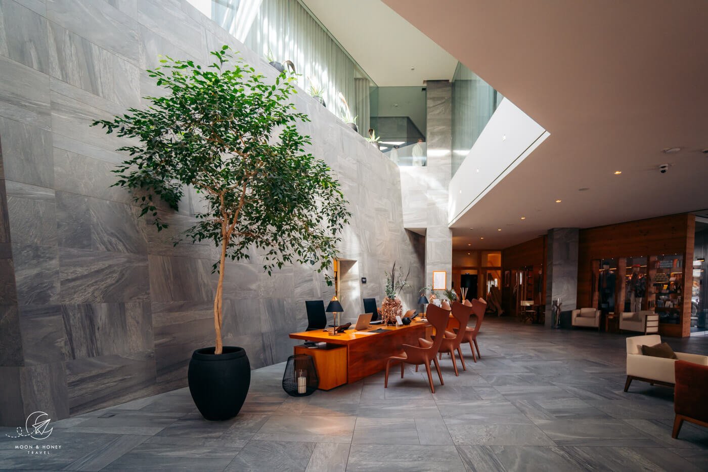 Nidum Casual Luxury Hotel reception and lobby, Tyrol, Austria