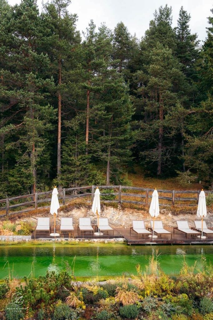 Nidum Casual Luxury Hotel forest bathing pool, Tyrol, Austria