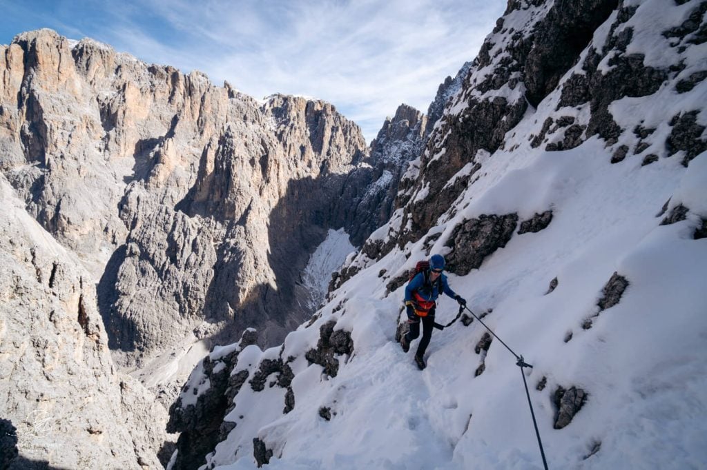 Via Ferrata Oskar Schuster Klettersteig, Sasso Piatto, Dolomites