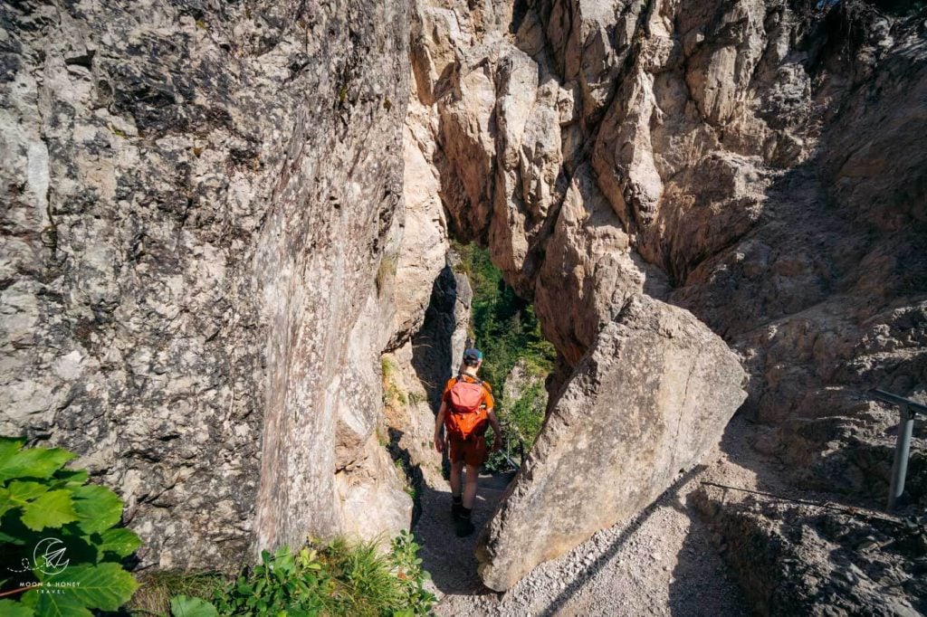 Ötschergräben canyon trail, natural arches, Austria