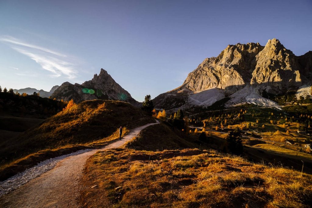 Passo Falzarego in October, Dolomites, Italy