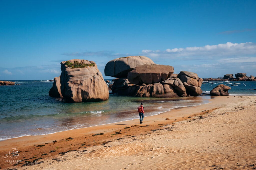 Plage du Coz-Pors, Pink Granite Coast, Brittany, France