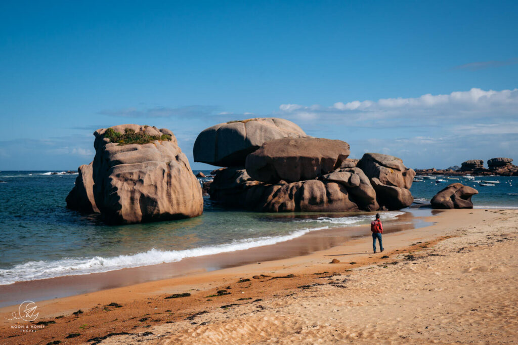 Plage du Coz-Pors, Pink Granite Coast, Brittany, France