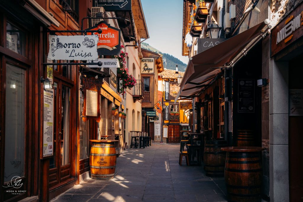 Potes Pedestrian Street, Cantabria, Northern Spain