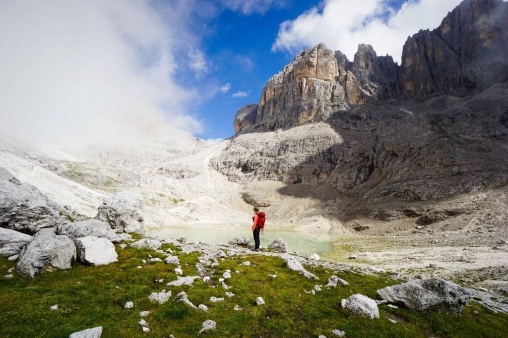 Lake Pradidali, Trail 709, Rifugio Pradidali to Passo Pradidali Basso