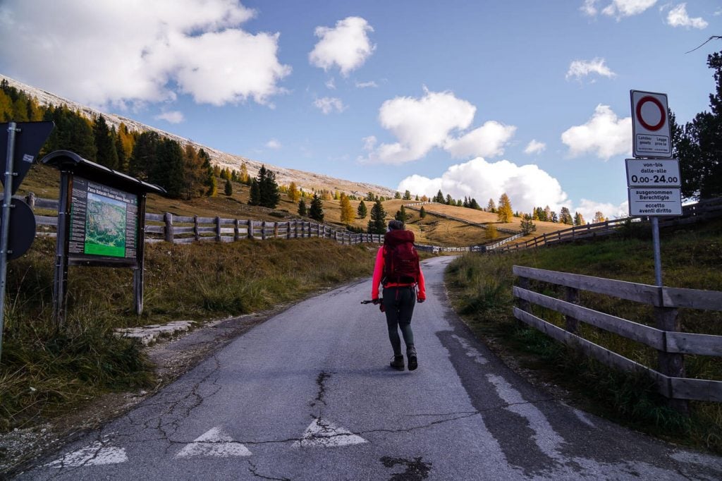 Prato Piazza Car Park to Rifugio Prato Piazza, Dolomites