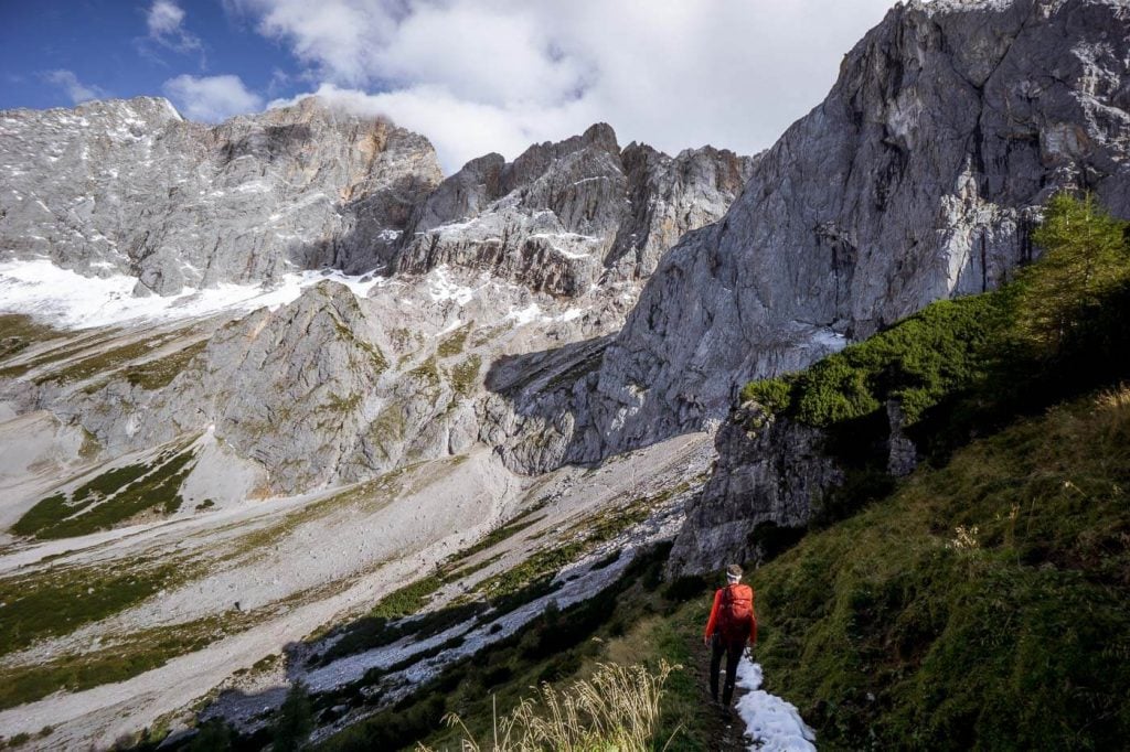 Dachstein Südwandhütte to Neustattalm, Dachstein Mountains 