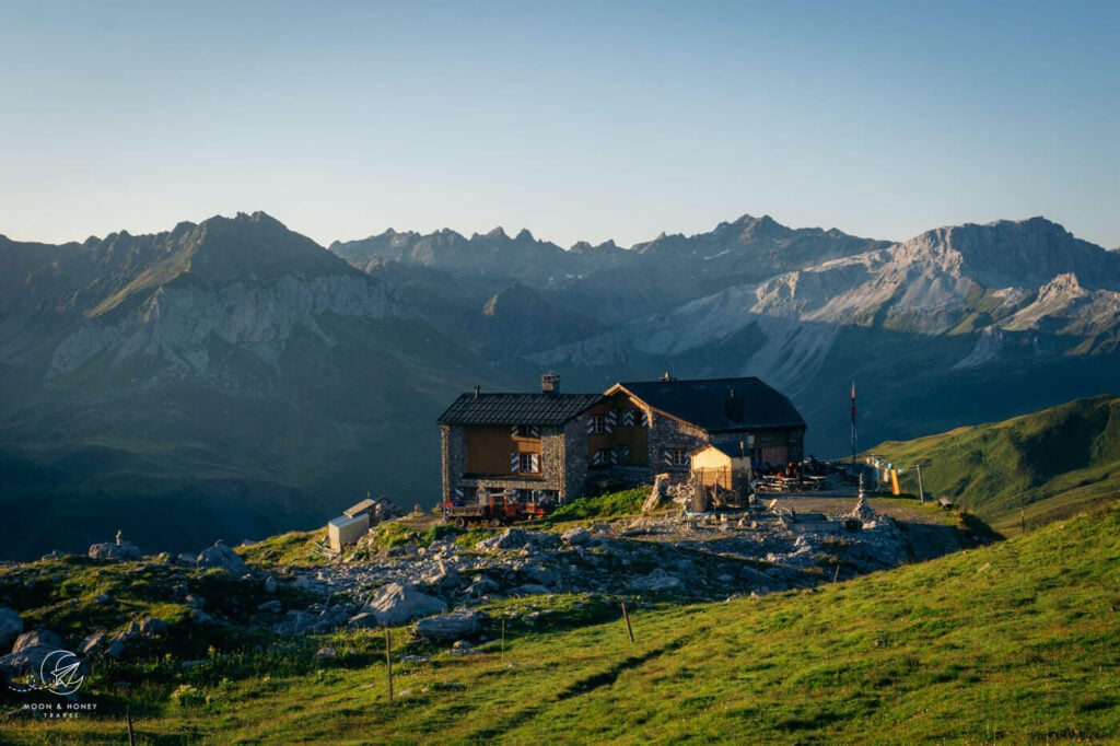 Carschinahütte hut, Rätikon Alps, Austria