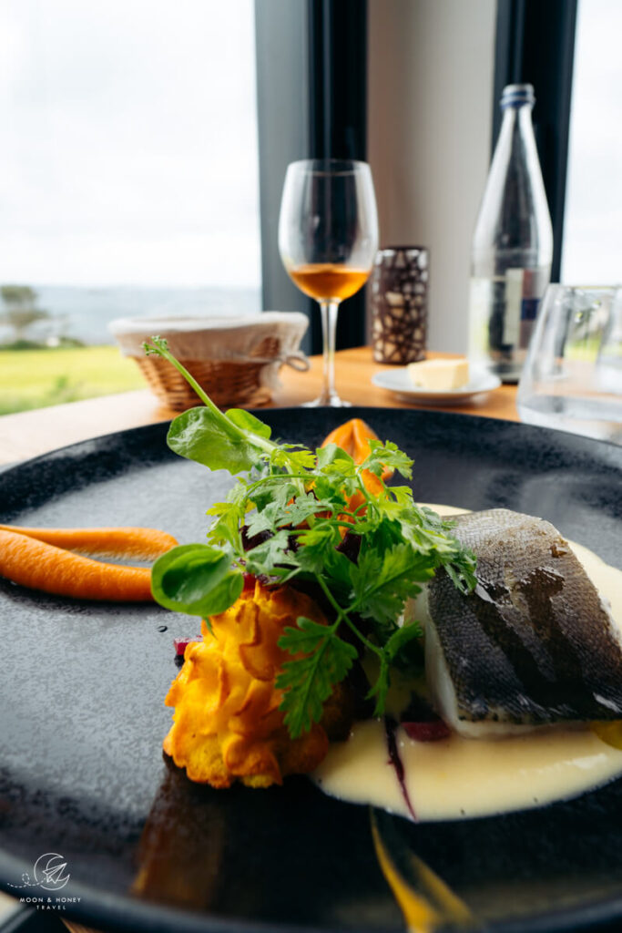 Fish Main course at Restaurant La Maison de Kerdiès Brittany France