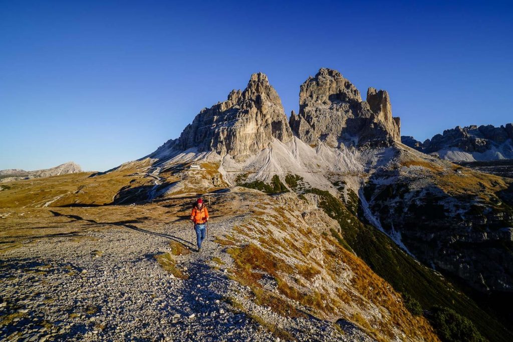 Trail 117, View of Tre Cime di Lavaredo, Dolomites