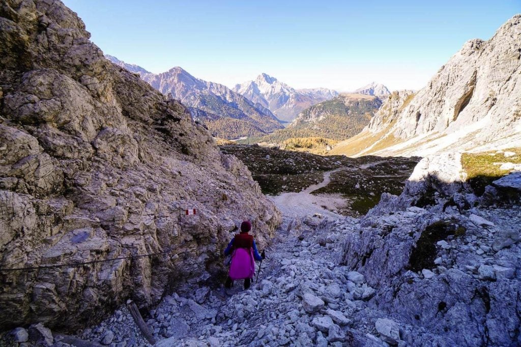 Rifugio Fonda Savio to Lago d’Antorno, Trail 115, Cadini di Misurina, Dolomites