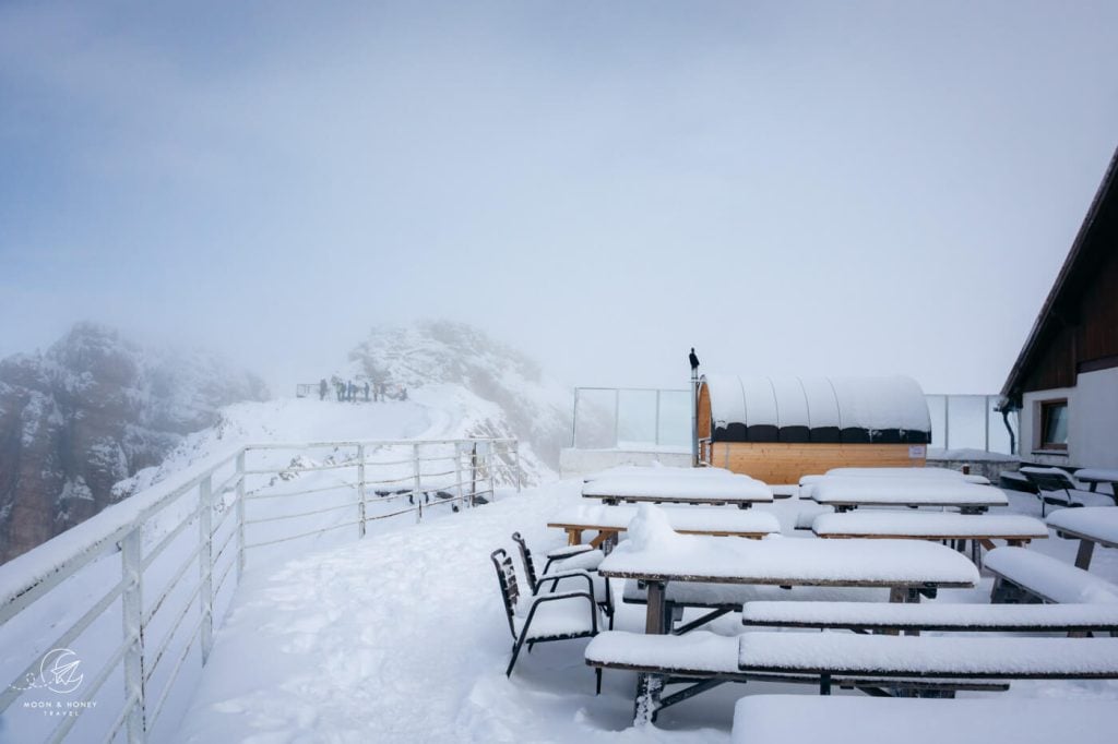 Rifugio Lagazuoi September Snow Storm, Dolomites, Italy