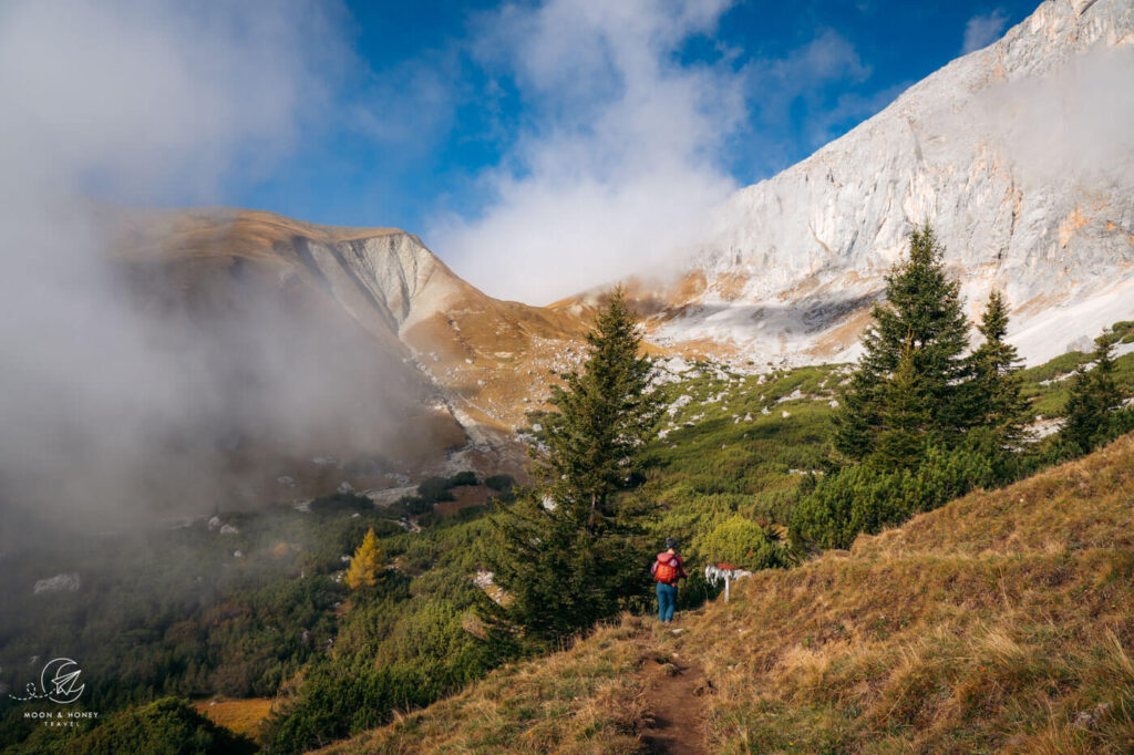 Rotmoosalm hike, Wetterstein Mountains, Tyrol, Austria