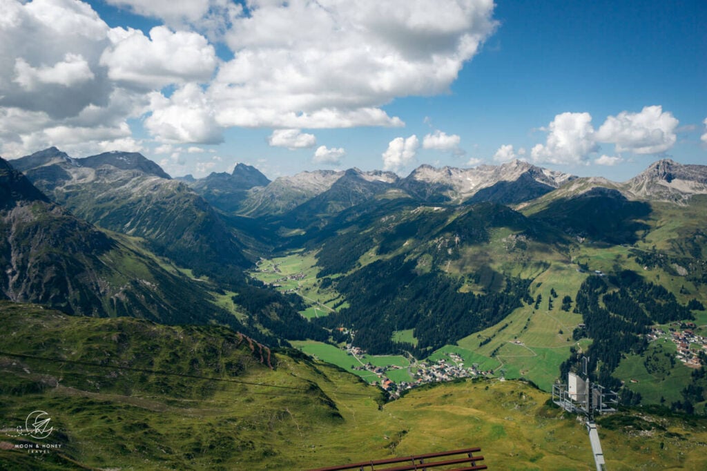 Rüfikopf Mountain Station View of Lech am Arlberg, Austria