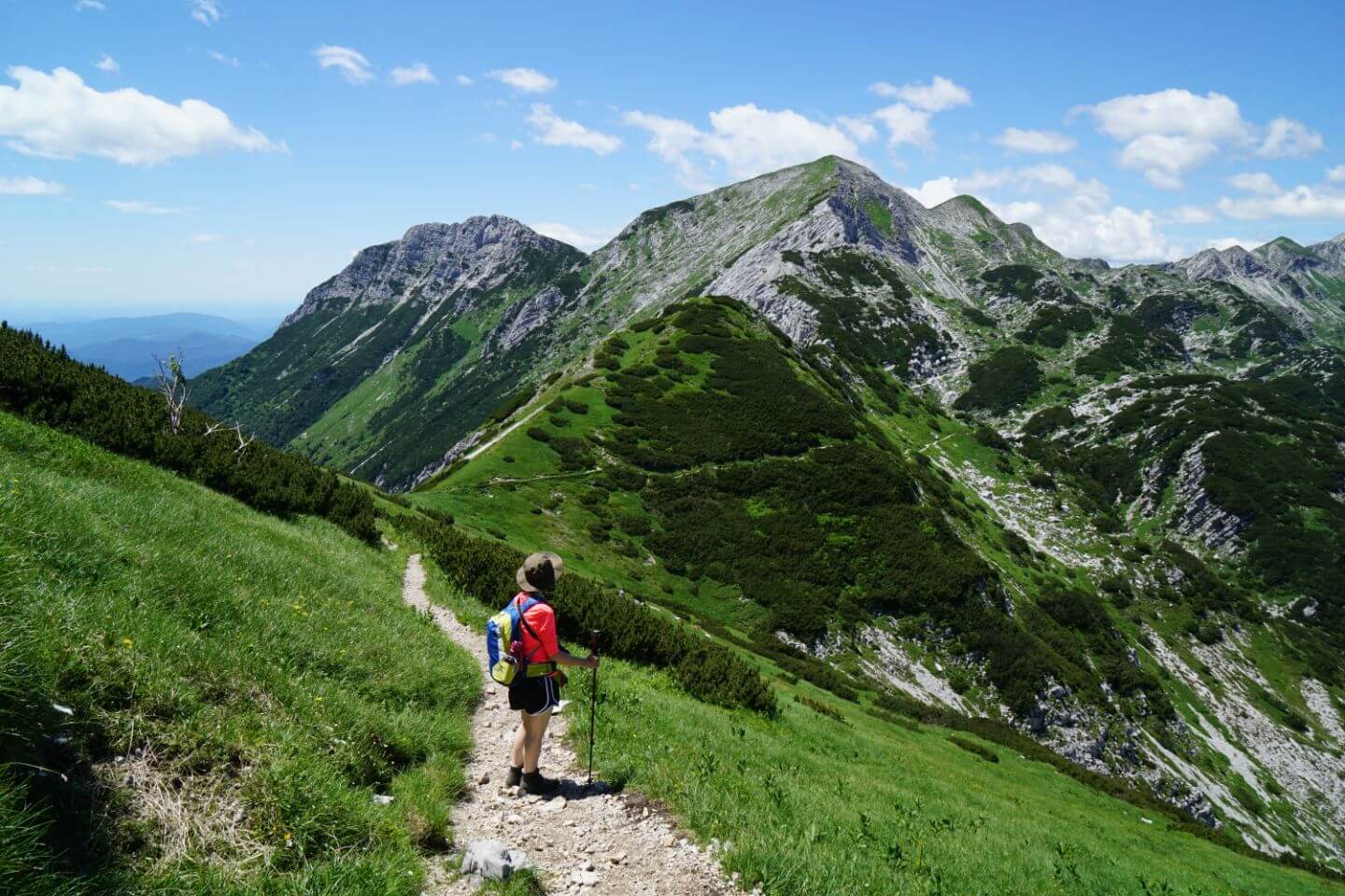 Crossing Šija Slopes to Vogel, Slovenia