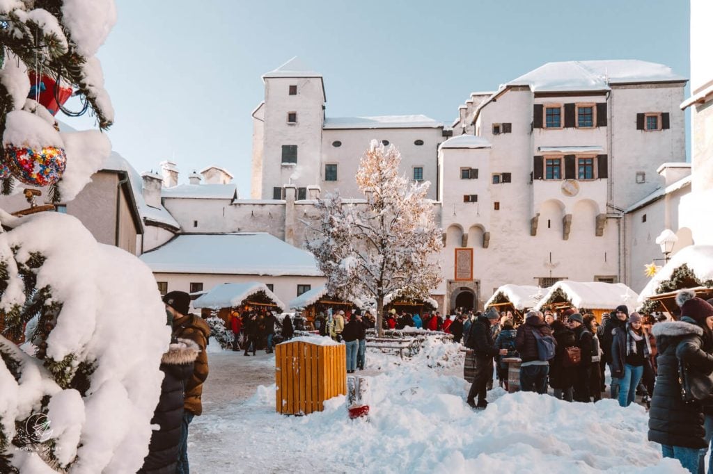 Fortress Hohensalzburg Christmas Market, Salzburg in December, Austria