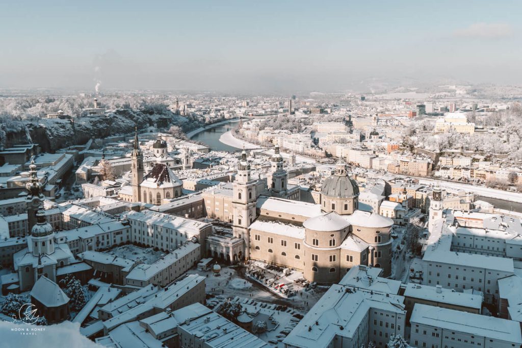 
Fortress Hohensalzburg View of Salzburg in December, Austria