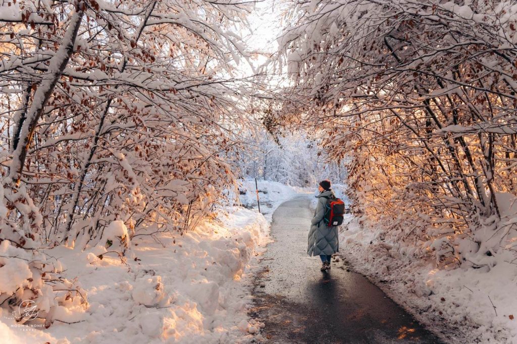 Kapuzinerberg winter walk, Salzburg, Austria