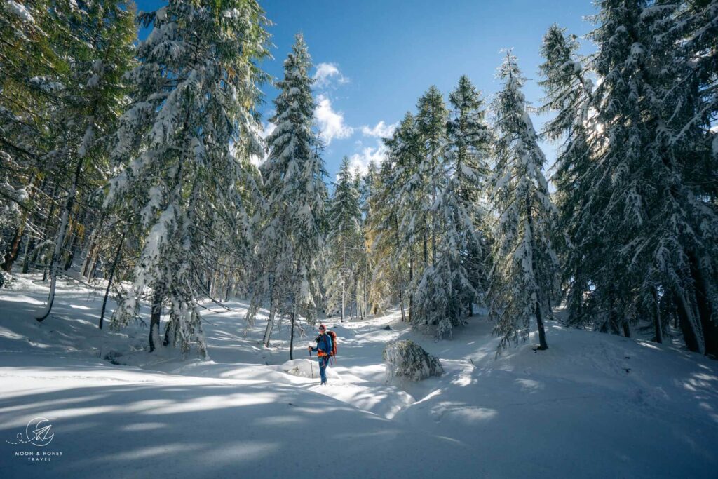 Winter Hiking in Alta Badia, Dolomites