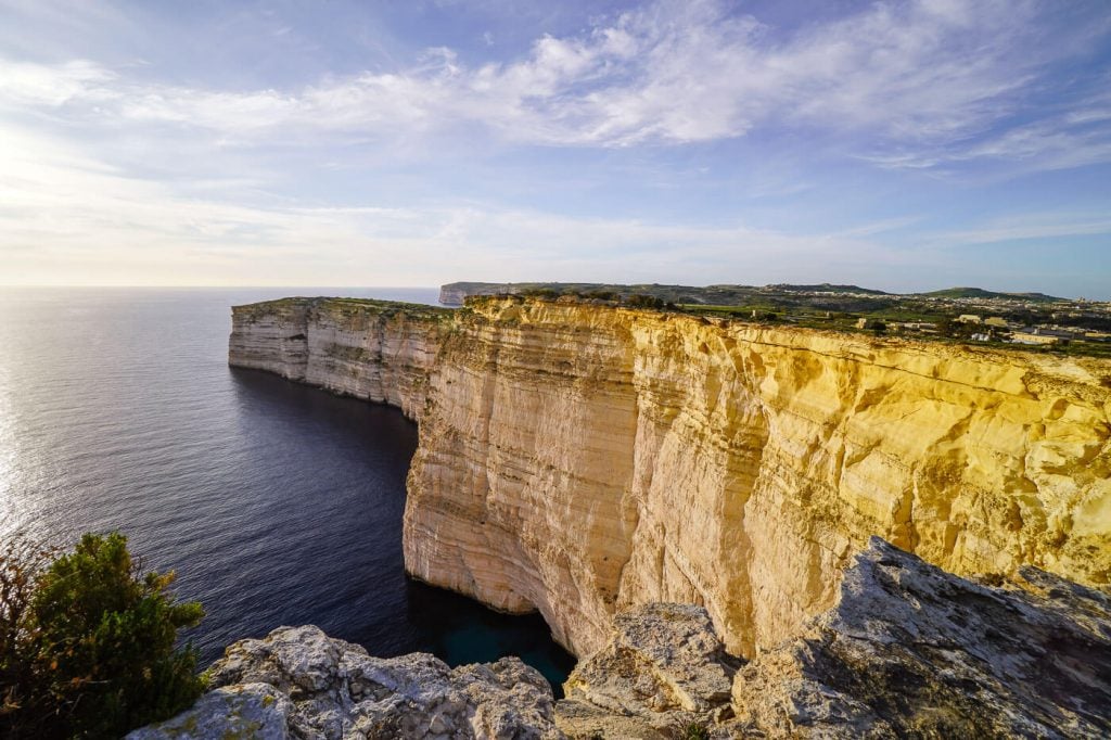 Il-Pinur Point View of Sanap Cliffs, Gozo Island, Malta