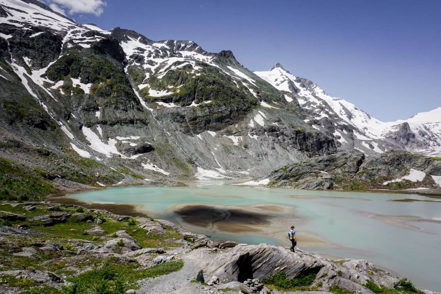 Sandersee, Hohe Tauern National Park - where to hike along the Grossglockner High Alpine Road, Austria