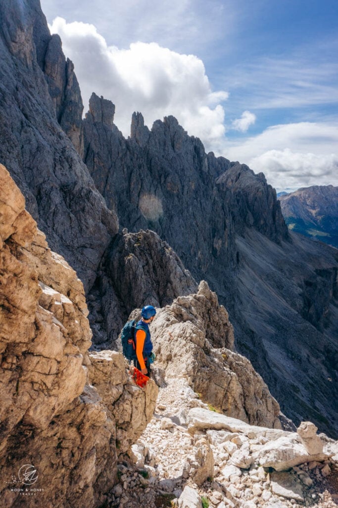 Santner Via Ferrata, Catinaccio Rosengarten Trek, Dolomites