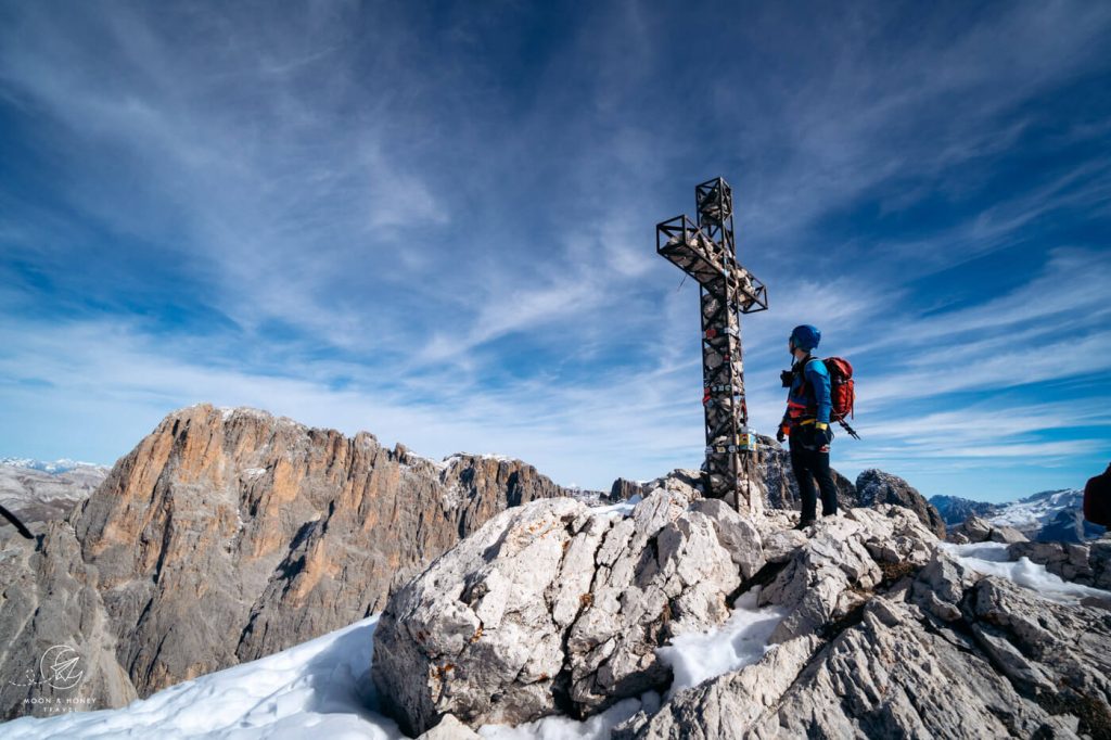 Sasso Piatto / Plattkofel Summit Cross, Dolomites