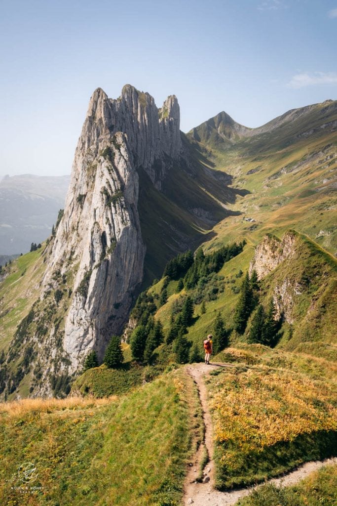 Kreuzberg peaks above Saxer Lücke, Alpstein, Switzerland