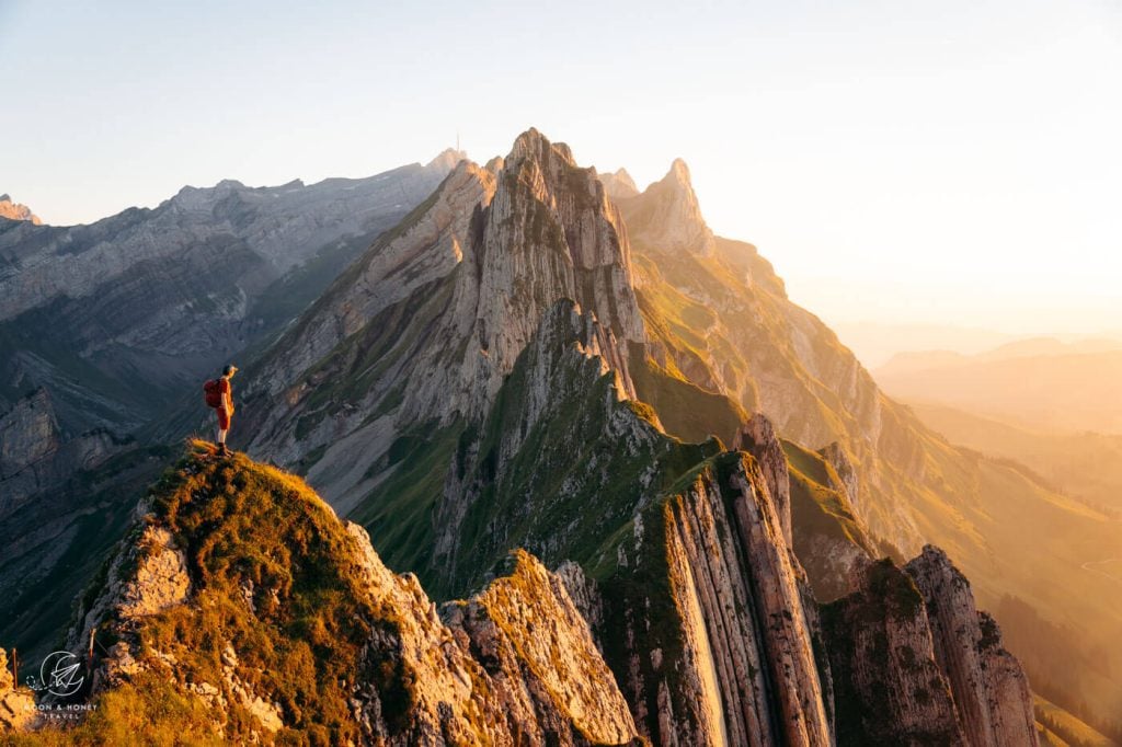 Schäfler Ridge viewpoint and photo spot, Appenzell, Swiss Alps