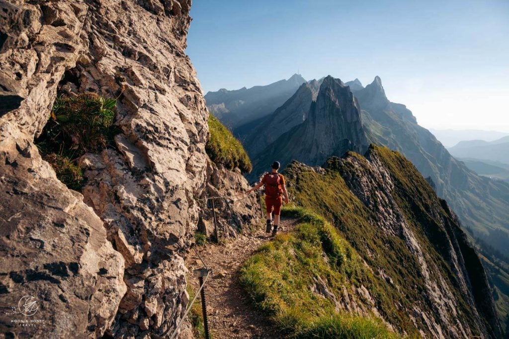 Schäfler Ridge hiking trail, Alpstein, Switzerland 