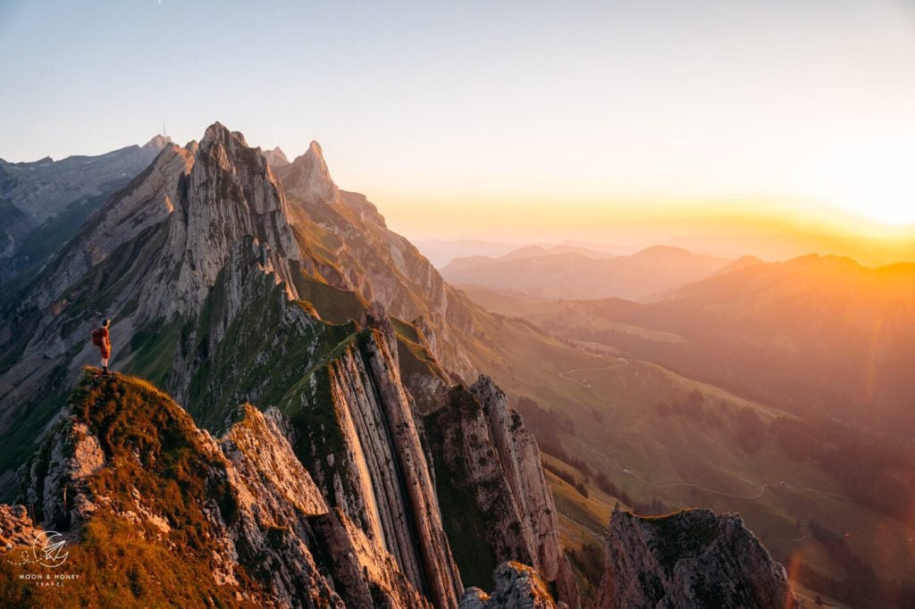 Schäfler Ridge Sunset, Alpstein, Appenzell Alps, Switzerland