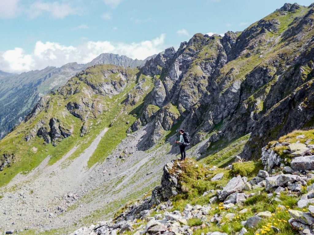 Hiking to Trockenbrotscharte, Schladminger Tauern High Trail, Austrian Alps