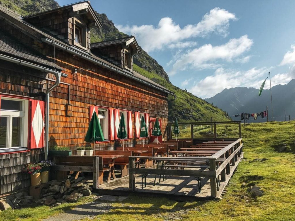 Keinprechthütte mountain hut, Schladminger Tauern High Trail, Austrian Alps