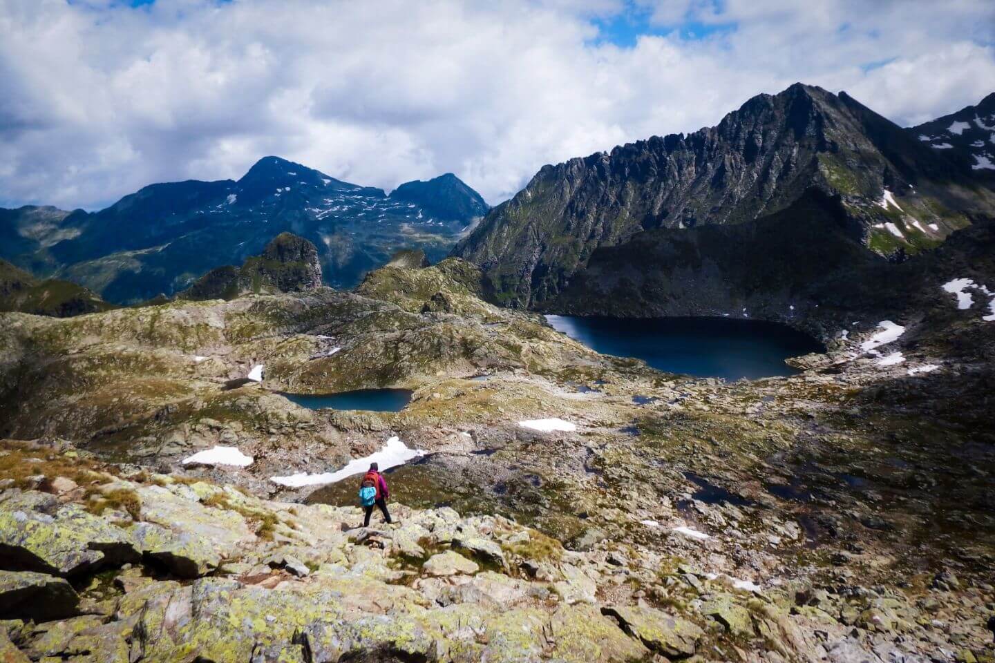 Wandern beim Klafferkessel in den Schladminger Tauern, Österreich