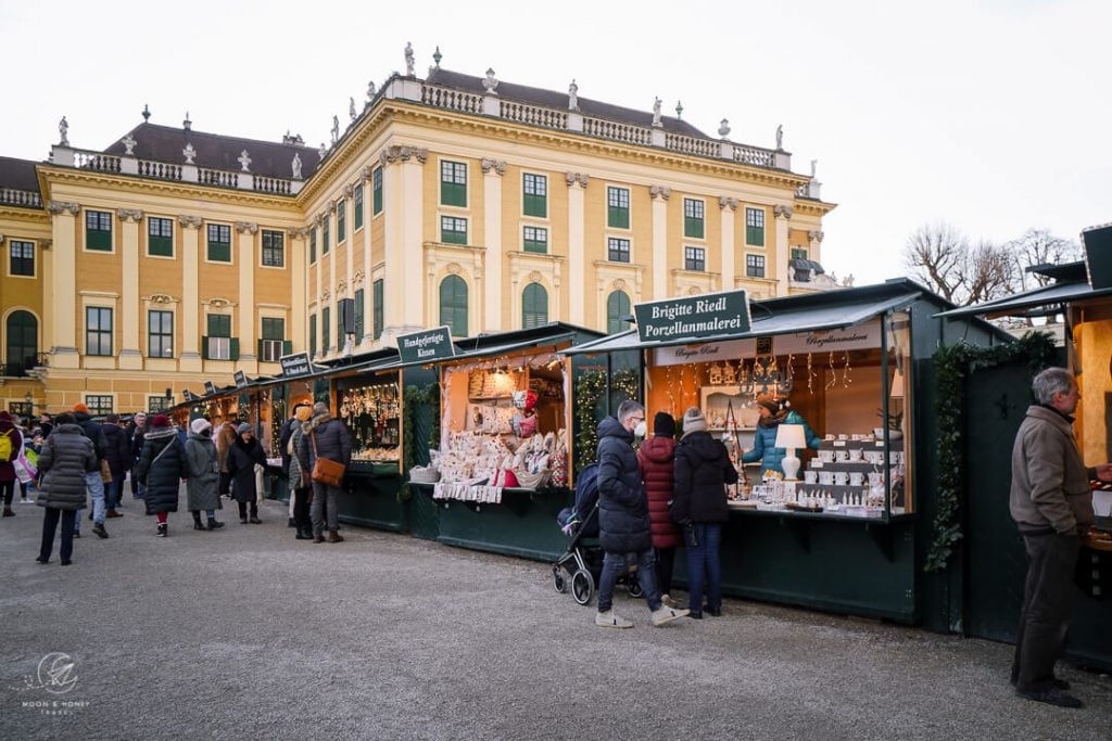 Schönbrunn Palace New Year's Market, Vienna in January